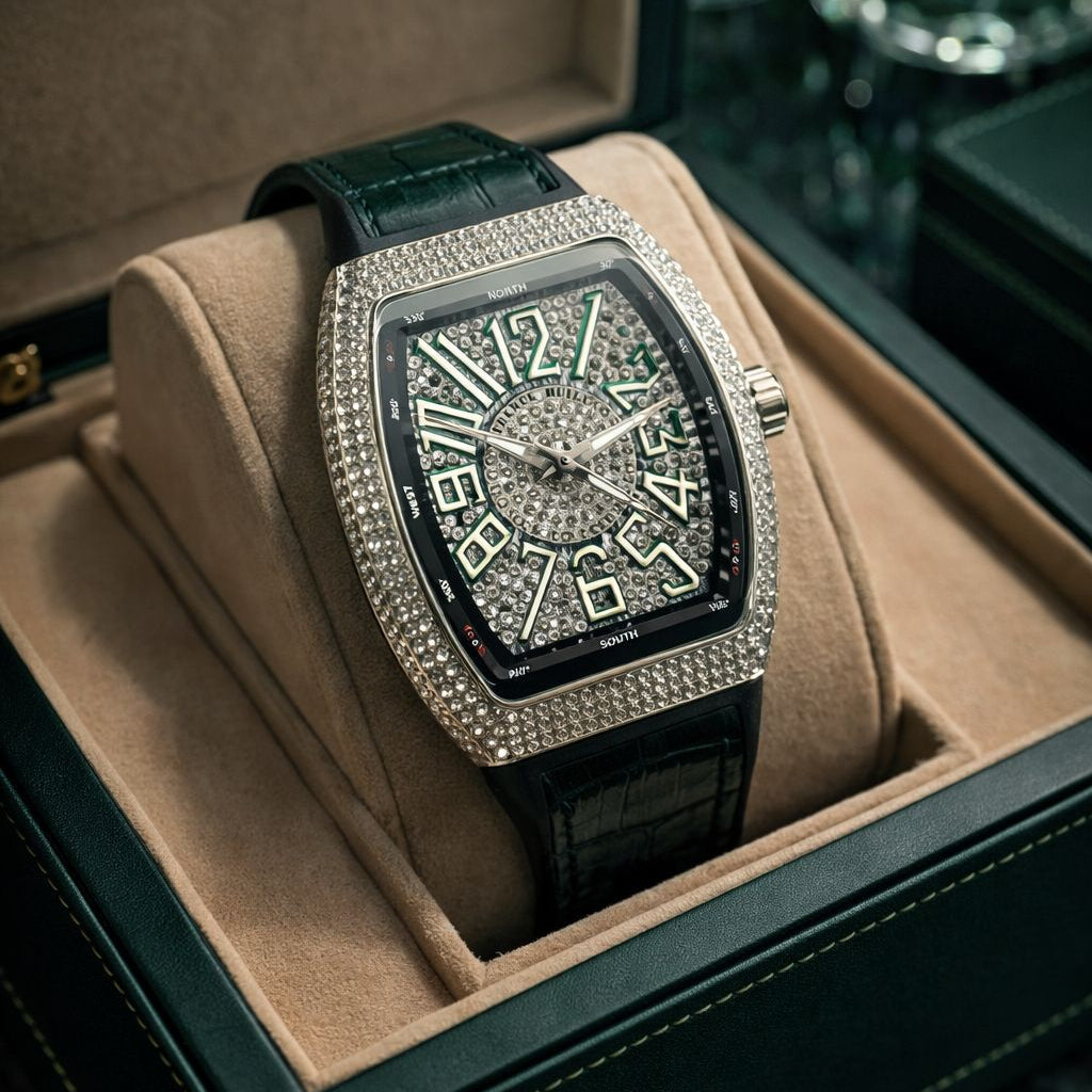 Royal Ice Luxe Crystal Watch – Premium Diamond-Style Statement Timepiece